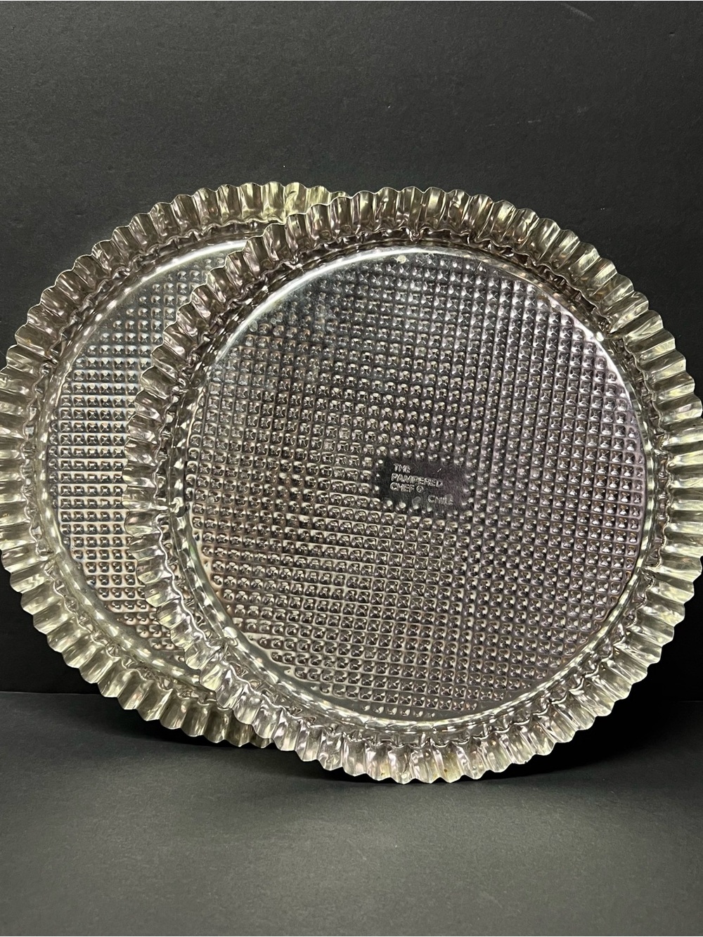 Pampered Chef 10" Lot of 2 Round Fluted Flan/Torte Pan